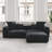 Neipert Corduroy L-Shaped Sectional Reversible-2112311428