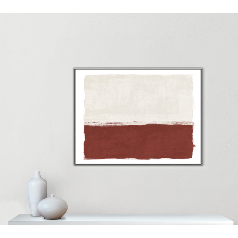 «Intense Rust II - Landscape Version Print» par Natalie Carpentieri, L 49,5 po x H 37,5 po, Toile avec cadre, Flottant argent