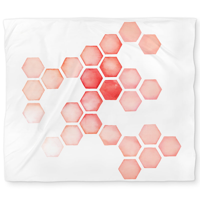 Multiple Alveoles Coral Pattern King Duvet Cover - White Back