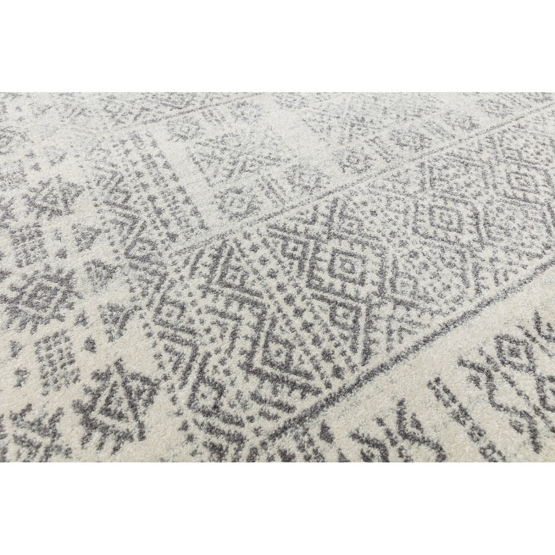 Grey Traditional Abstract Easy To Clean Rug For Living Room Bedroom And Dining Room, Rectangle 120 x 170cm