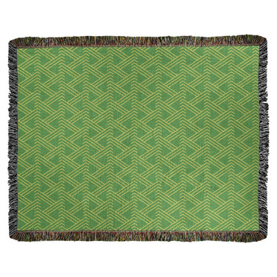Couverture en coton tissé zigzag classique