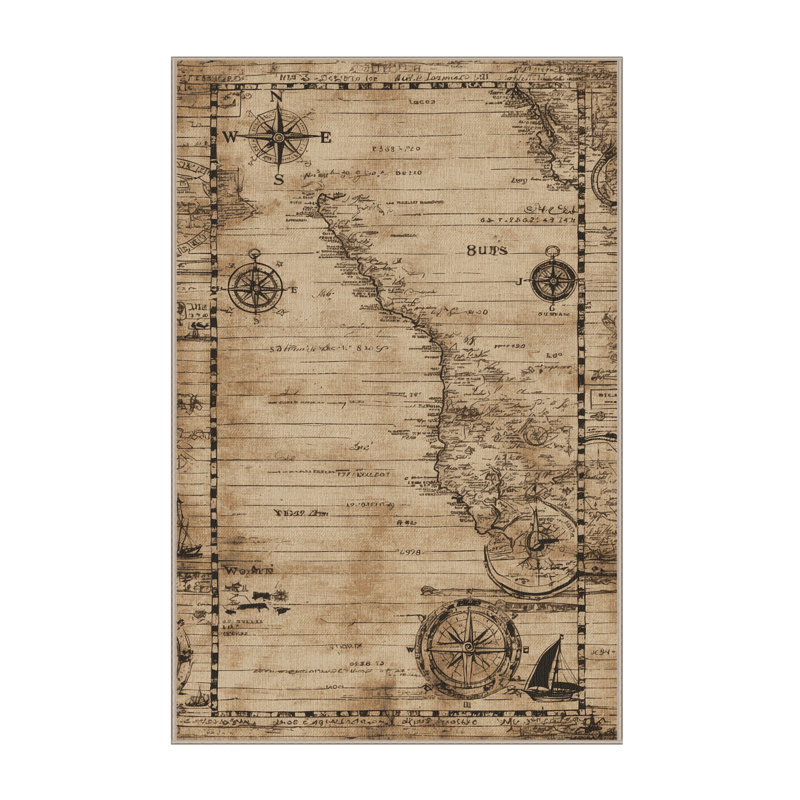 Tapis bord de mer lavable, Tapis de couloir 2 pi x 5 pi