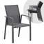 Ensemble de 4 chaises de patio en aluminium de 22,44 pouces de largeur, entièrement assemblées et empilables