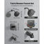 Ensemble de robinetterie pour baignoire et douche, pommeau de douche effet pluie de 12,7 cm et bec de baignoire, 8 jets réglables, kit complet de garniture de baignoire à poignée unique avec valve d'équilibrage de pression en laiton, noir mat