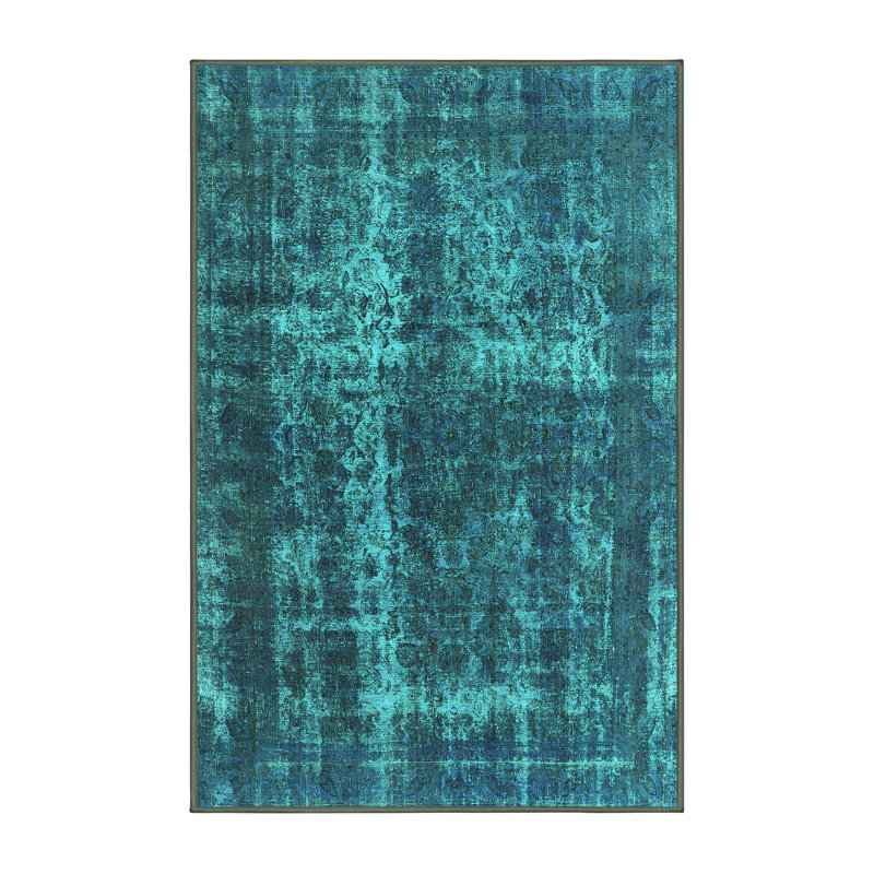 Tapis oriental en laine / polyester tissé à la machine Consandra, Rectangle 6 pi x 9 pi