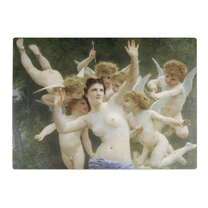 The Invitation by William Adolphe Bouguereau Chopping Board, 20cm W x 28.5cm L