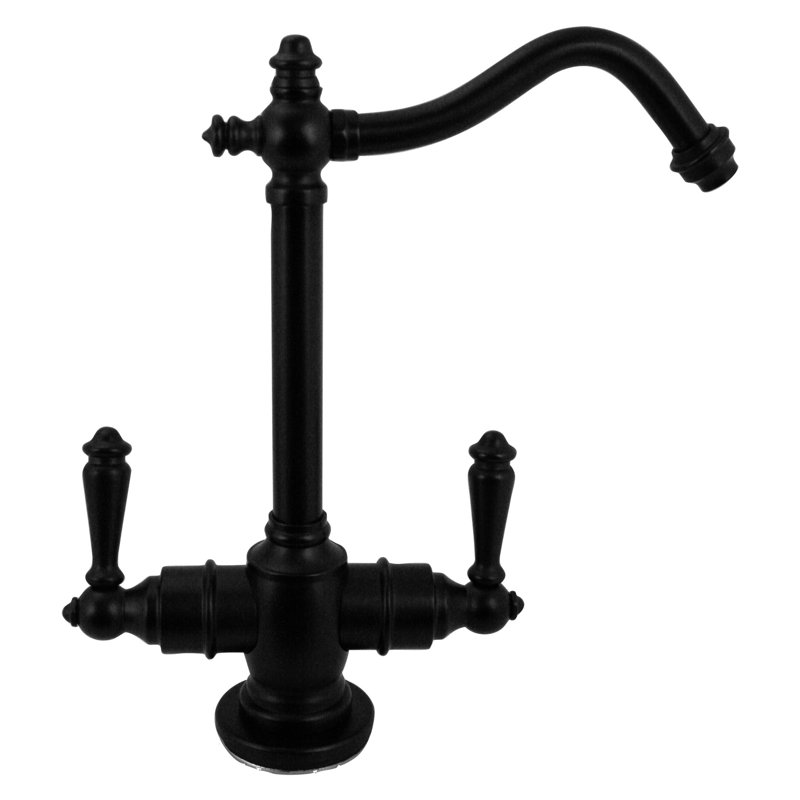 Victorian 9" 2-Handle Hot and Cold Water Dispenser Faucet with Instant Heating Tank, Matte Black