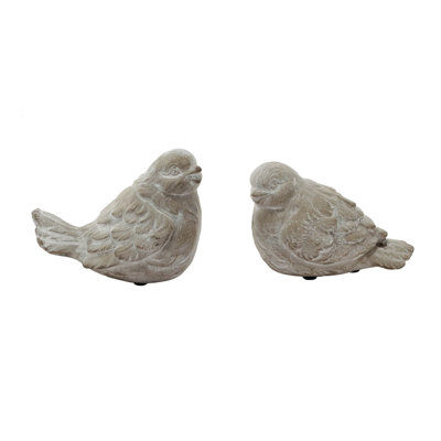 Sparrow Bird Accents with Cement Frame