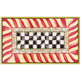 Courtly Check® Red/Gold Washable Rug