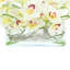 Orchids and Curly Willow Arranged in an Oval Glass Vase-114192900