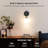 Black Wireless Rechargeable Wall Sconces Set Of 2 With Remote Control, Battery Operated LED Dimmable Wall Lights, RGB 12 Colors & 3 CCT Bulb With Opal White Glass Shade-126228599