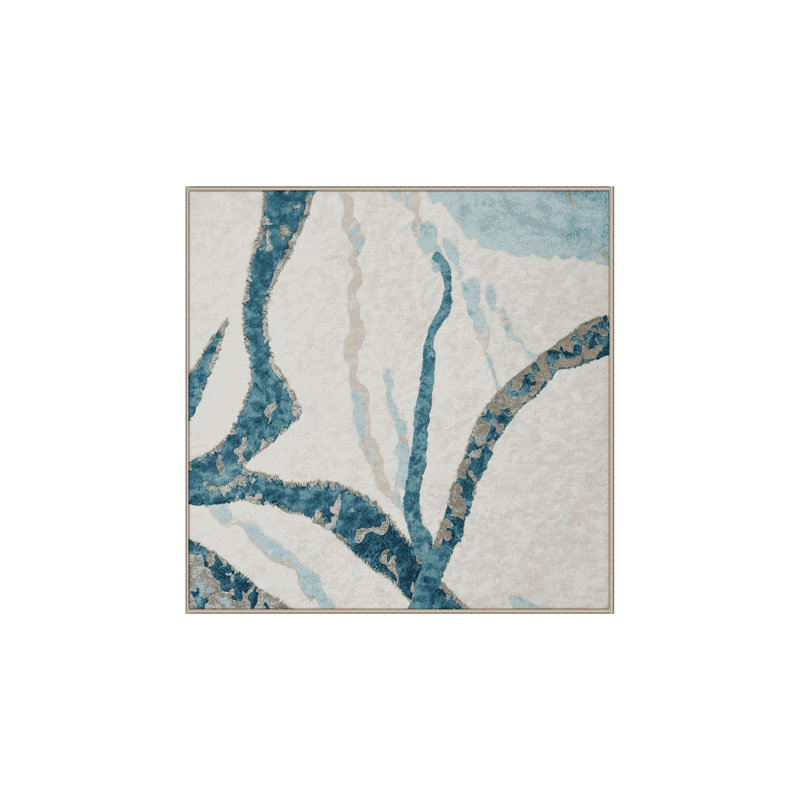 Machine Washable Beige Area Rug, Square 4'