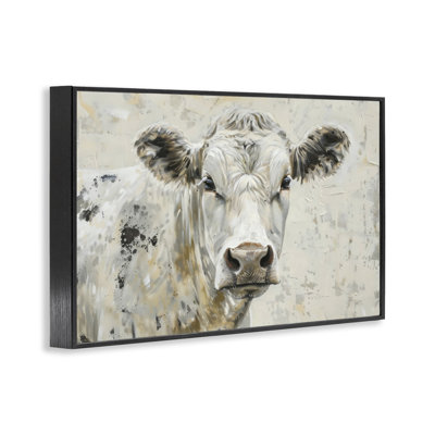 Portrait de vache neutre, estampe numérique, design par LSR Creative Studio