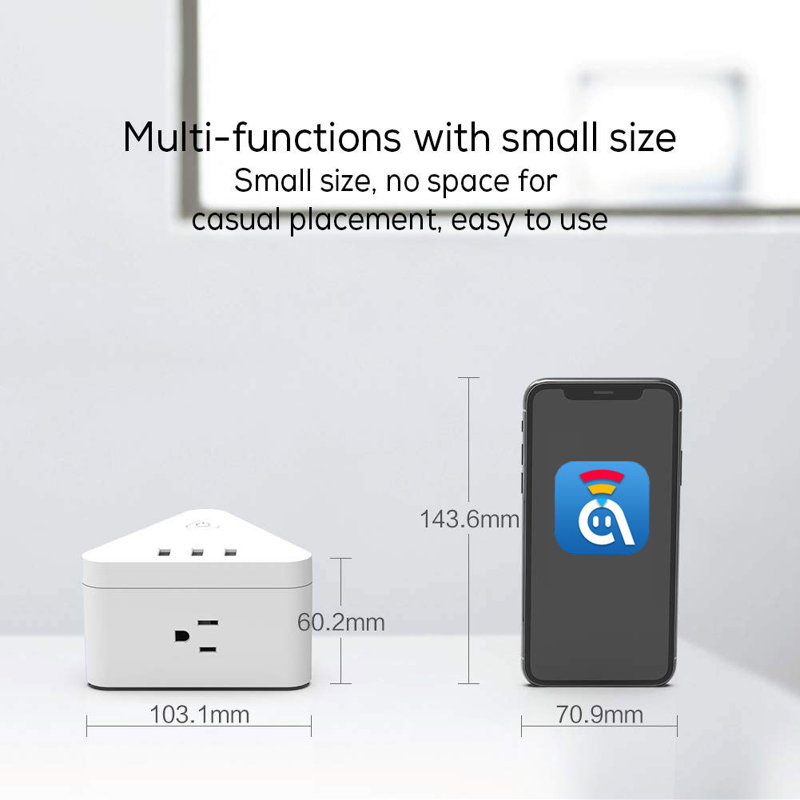 Prise de courant triangulaire Smart WiFi