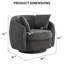 Fauteuil d'appoint pivotant moderne de 38 po de large avec rangement sous le siège et 2 coussins amovibles (ensemble de 2)-343725375