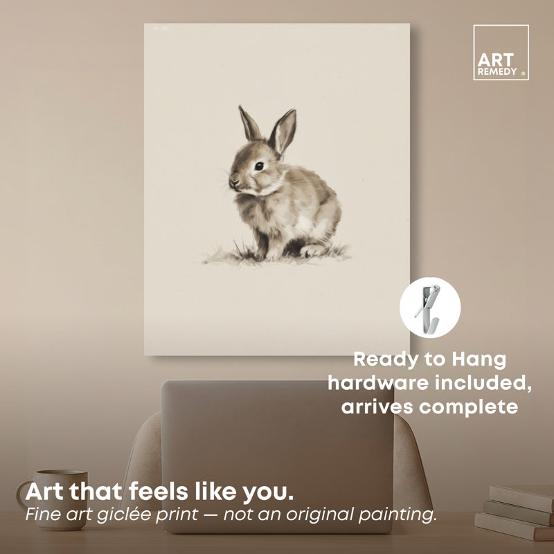 Vélin lapin I, impression sur toile par Art Remedy, tendue sur châssis, 20 x 24, 20"H x 24"W, Gallery Wrapped