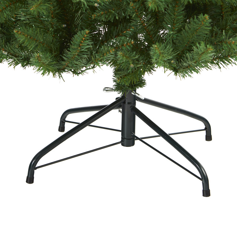7.5ft Pre-Lit Slim Artificial Pine Christmas Tree with PVC Tips