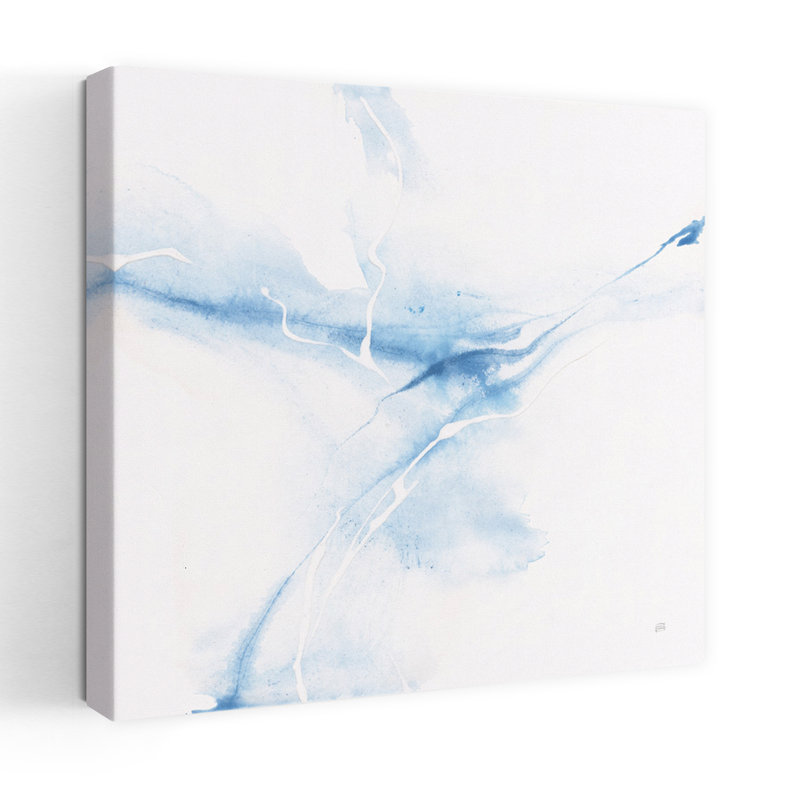 Marbre bleu II, art contemporain abstrait, H 48 po x l 48 po