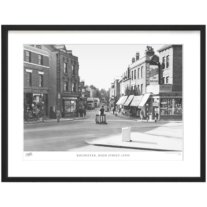Rochester, High Street C1955 by Francis Frith - Single Picture Frame Print, 60cm H x 80cm W x 2.3cm D