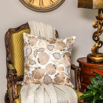 Parkland Collection Cassidy White Throw Pillow