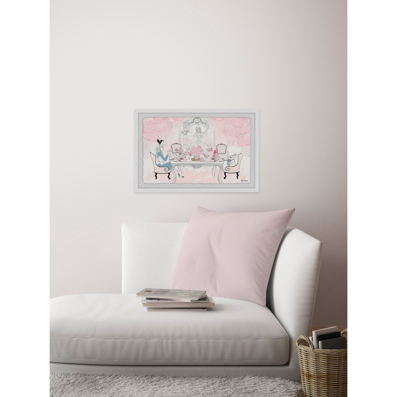 White Queen Tea 1 Piece Single Picture Frame Painting, 20cm H x 30cm W