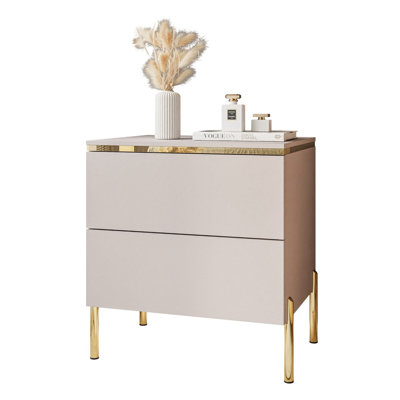 50cm W Manufactured Wood Bedside Table