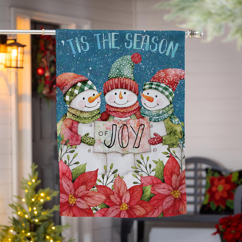 Drapeau de Noël Christmas Cheer Snowmen