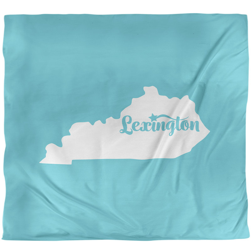 Housse de couette simple Kentucky Lexington, Housse de couette pour très grand lit, Bleu sarcelle, Microfibre