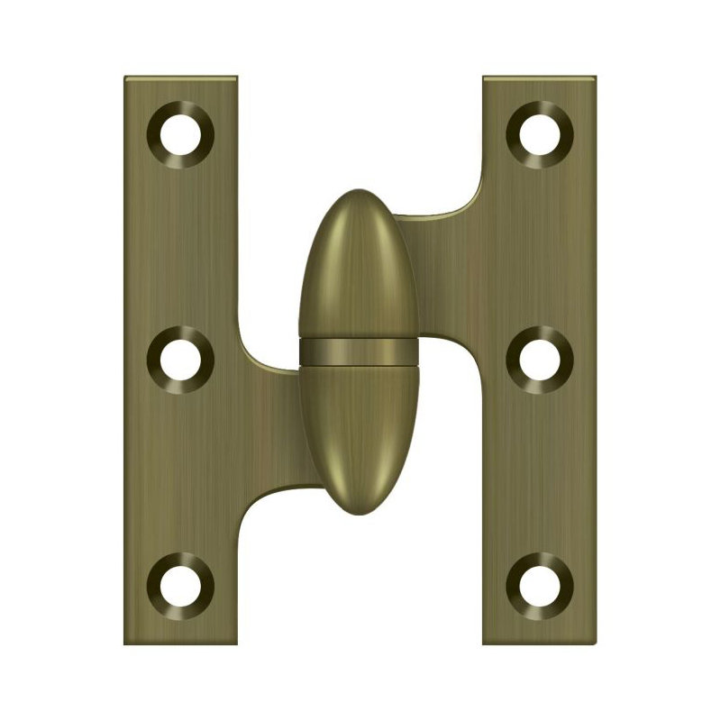 Hinge, Antique Brass, Left Hand