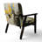 Paper Euphoria I - Upholstered Midcentury Modern Arm Chair-118659401-118659403