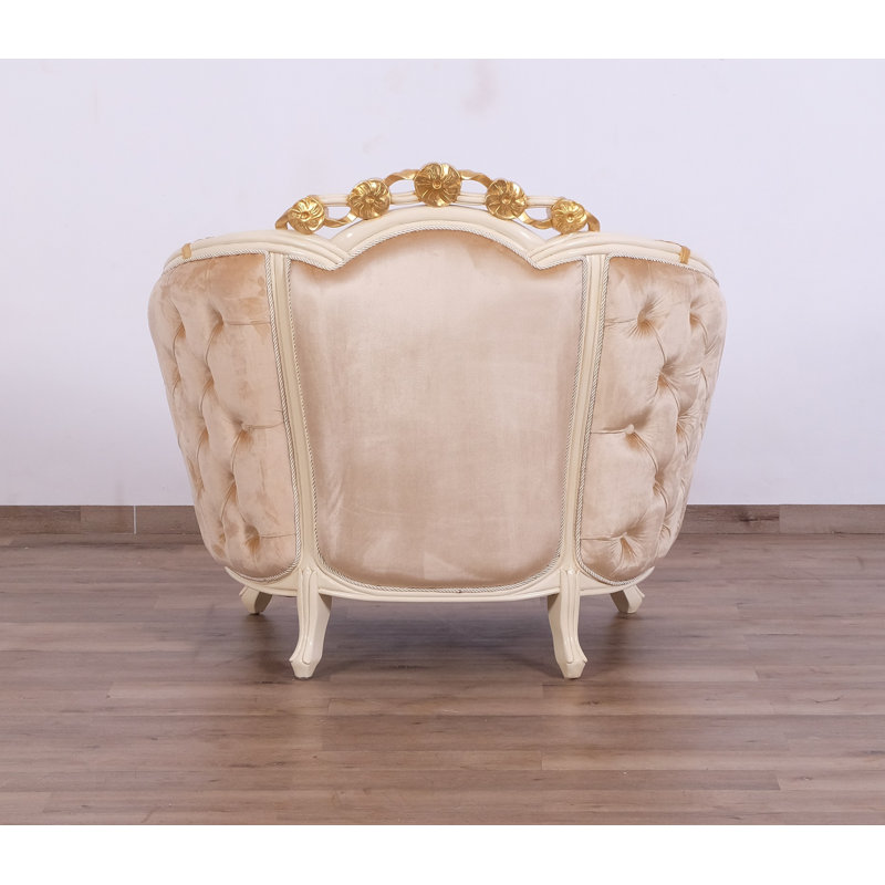 Valentine Armchair, Beige Polyester