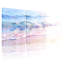 Plage, vagues de l'océan, coucher de soleil, ensemble de 3 reproductions d'art sur toile-78556401