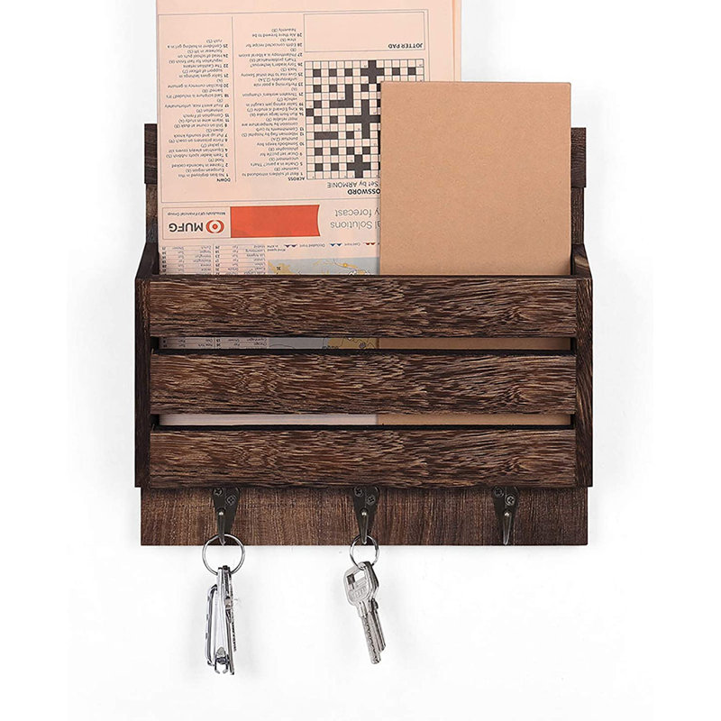 Ulani Metal Wall Organizer, Brown