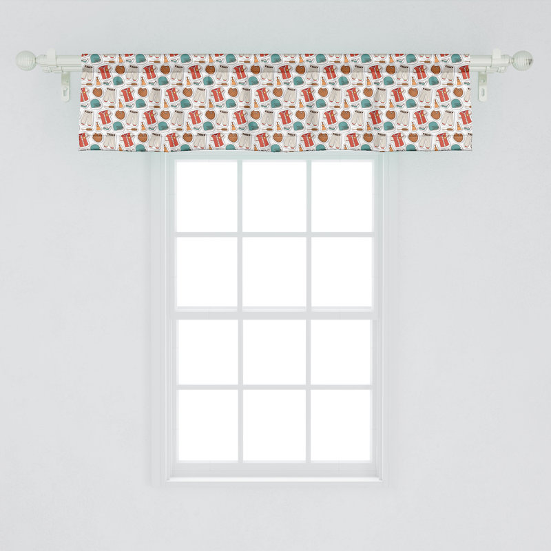 Multicolore motif cantonnière de baseball Ambesonne