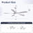 Damecia 52'' Modern Ceiling Fan with LED Light and Remote Control-123175727