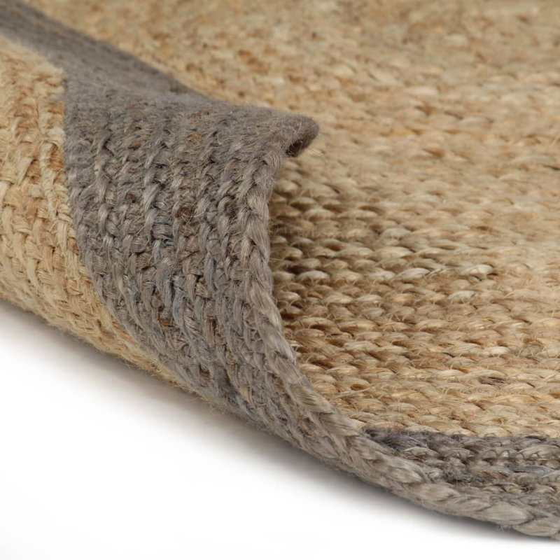 Charlotte Natural/Grey Rug, Round 150cm