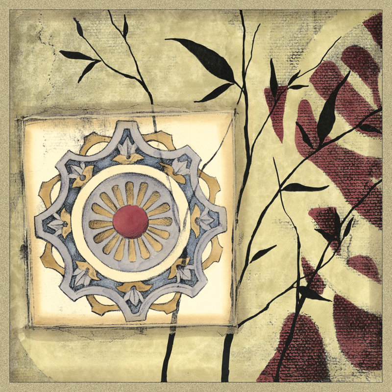 Printed Moonlit Rosette II (IP) by Jennifer Goldberger - Wrapped Canvas Art Prints, 30cm H x 30cm W x 3.8cm D