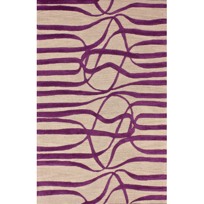 Tapis mauve touffeté à la main Ilhan Elite