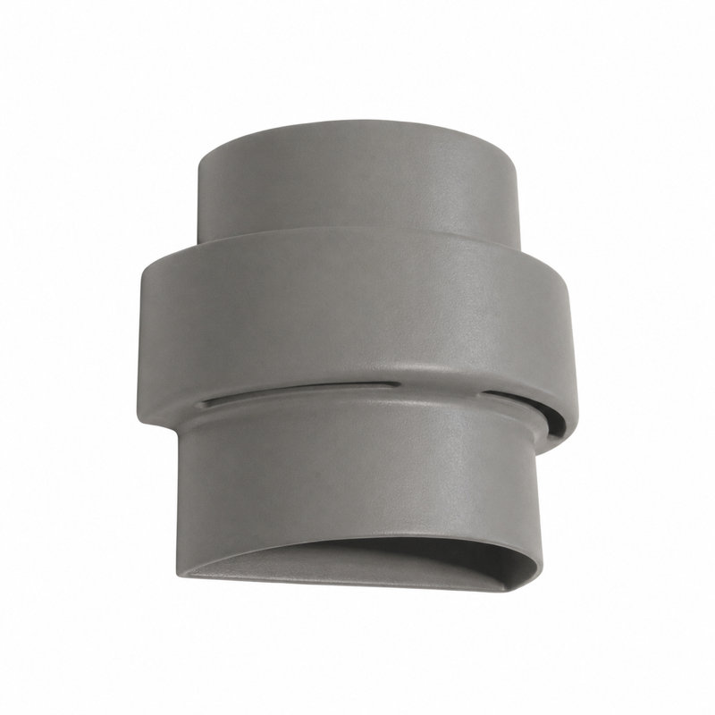 Ameilia Ceramic Flush Mounted Sconce, Dark Gray