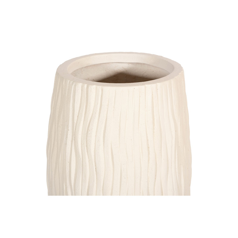 Pot de fleurs en résine Citrana, H 39 po x l 18 po x P 18 po, Blanc cassé
