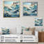 Blue Kinetic Waves I - Art cinétique, impression sur toile encadrée-1036195695-1036195694