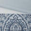Ensemble d'édredon 8 pièces luxueux avec motif damassé bleu