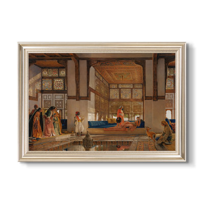 Une dame recevant des visiteurs (La réception), 1873 - John Frederick Lewis - Toile encadrée sur mesure
