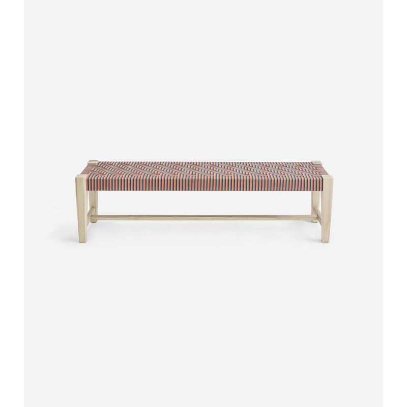 Masaya Upholstered Bench, Shell/Tropical
