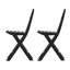 Ensemble de 2 chaises de patio d'extérieur pliantes Addilyne, en polypropylène résistant aux intempéries, noir-1622508881