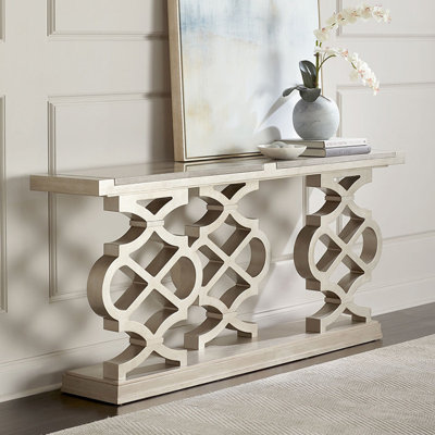 Console moderne et simple en bois massif.