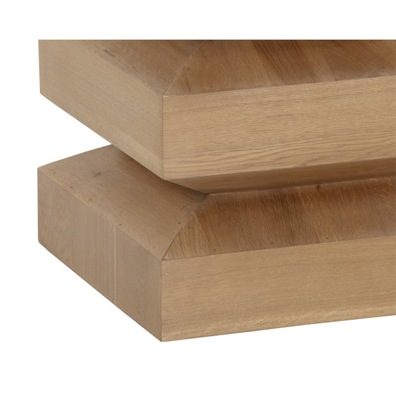 Siona Solid Wood End Table, Natural Wood