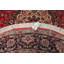 Tapis rond rond en laine et soie rouge noué à la main 6 pi 4 po x 6 pi 4 po Tabriz