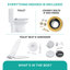 Toilette ronde une pièce à double chasse (siège inclus)-39849739