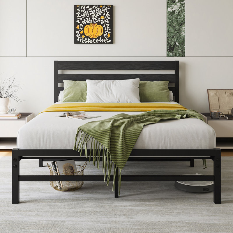 Akitomo Bed, Twin, Black/Brown